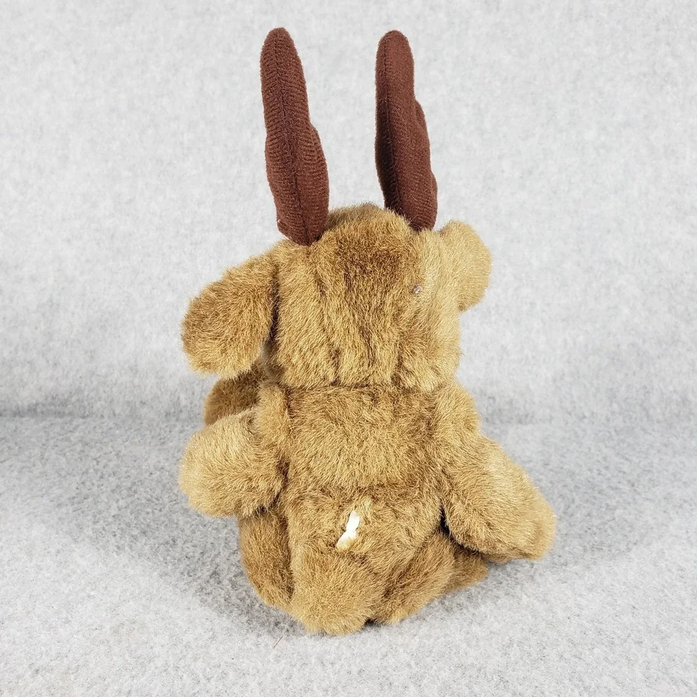 Rudolph The Red-Nosed Reindeer‎ Plush Red Bow Stuffed Animal Holiday 13